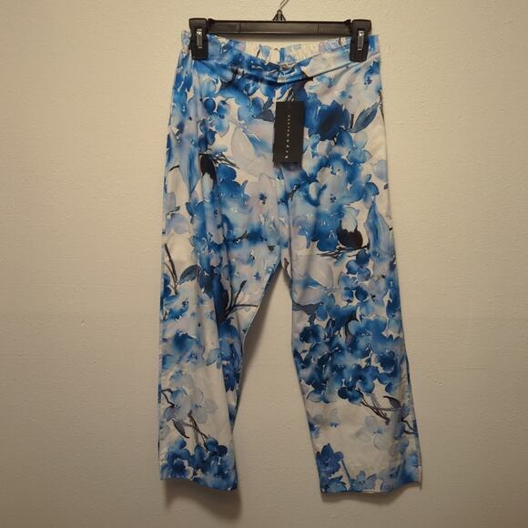 NWT Bryn Walker Cropped Floral Pull On Pants Sz XS - Picture 2 of 6